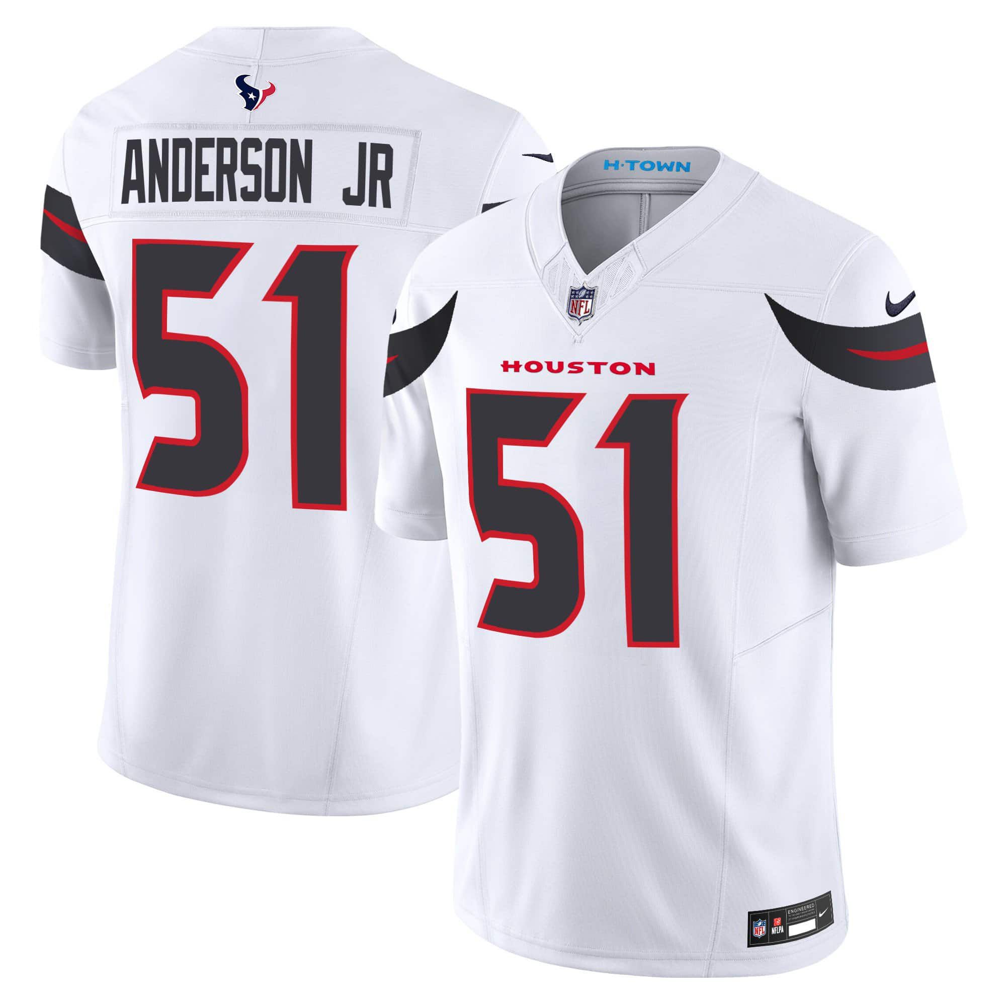 Men Houston Texans #51 Anderson jr White 2024 Nike Vapor Limited NFL Jersey->indianapolis colts->NFL Jersey
